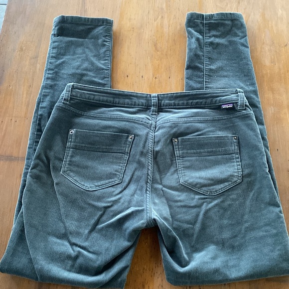 Patagonia blue grey low rise skinny leg corduroy pants size 30 - Picture 2 of 6